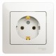 Glossa Перламутр Розетка с заземлением, 16А (в сборе)  GSL000642  SE