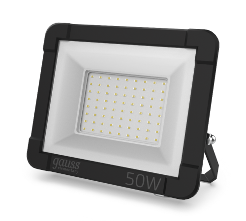 Прожектор светодиодный  50W 3350lm IP65 3000К черный  613527150  Gauss