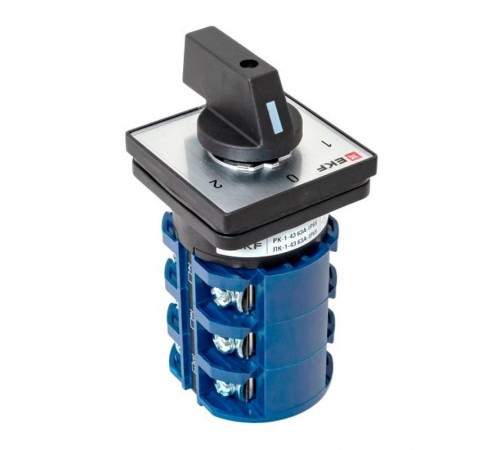 Переключатель кулачковый ПК-1-43 63А 3P "1-0-2" IP65  pk-1-43-63-65  EKF