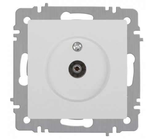 Розетка Intro Accent 6-301-01 TV одиночная, IP20, СУ, белый   Б0063601  Intro