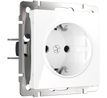 Розетка с заземлением (белая) Werkel W1171001  a051127  Werkel