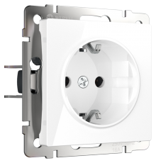 Розетка с заземлением (белая) Werkel W1171001  a051127  Werkel
