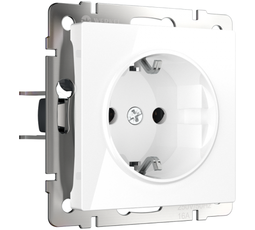 Розетка с заземлением (белая) Werkel W1171001  a051127  Werkel