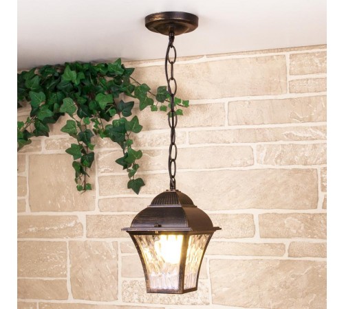 Светильник садово-парковый Apus H черное золото (GL 1009H) подвесной  a043115  Elektrostandard