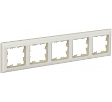 BRITE Рамка 5-ая РУ-5-Бр бежевый/жемчуг  BR-M52-12-1-K10  IEK