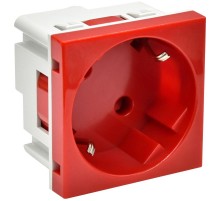 PRIMER РКС-20-32-П-45 Розетка 45град з/к з/ш в/з красная  PR-KK40D-RSZH-2-2-45-K04  IEK