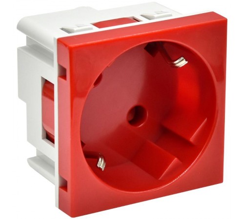 PRIMER РКС-20-32-П-45 Розетка 45град з/к з/ш в/з красная  PR-KK40D-RSZH-2-2-45-K04  IEK