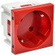 PRIMER РКС-20-32-П-45 Розетка 45град з/к з/ш в/з красная  PR-KK40D-RSZH-2-2-45-K04  IEK