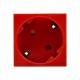 PRIMER РКС-20-32-П-45 Розетка 45град з/к з/ш в/з красная  PR-KK40D-RSZH-2-2-45-K04  IEK