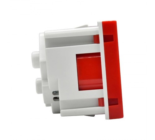 PRIMER РКС-20-32-П-45 Розетка 45град з/к з/ш в/з красная  PR-KK40D-RSZH-2-2-45-K04  IEK