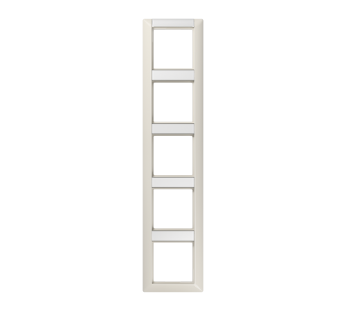Рамка 5-кратная с полем для надписи для горизонтальной и вертикальной установки; слоновая кость  AS585NA  Jung