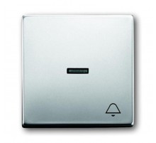 Клавиша для механизма 1-клавишного выкл./перекл./кнопки, с прозрачной линзой и символом "ЗВОНОК", серия pur/сталь  1751-0-2959   2CKA001751A2959  A