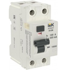 Выключатель дифференциальный (УЗО) R10N 2P 100А 300мА тип AC ARMAT  AR-R10N-2-100C300  IEK