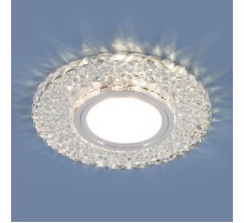 Светильник точечный встраиваемый 2235 MR16 CL прозрачный с подсветкой  a045461  Elektrostandard