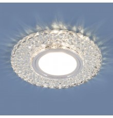 Светильник точечный встраиваемый 2235 MR16 CL прозрачный с подсветкой  a045461  Elektrostandard