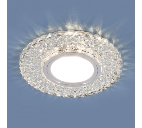 Светильник точечный встраиваемый 2235 MR16 CL прозрачный с подсветкой  a045461  Elektrostandard