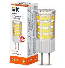 Лампа светодиодная CORN капсула 5Вт 230В 3000К керамика G4   LLE-CORN-5-230-30-G4  IEK