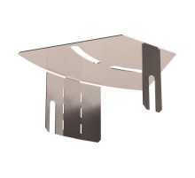 Крышка угла горизонтального изменяемого 0-45 градусов Стандарт INOX (AISI 409) 100  PR16.3666  Промрукав