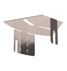 Крышка угла горизонтального изменяемого 0-45 градусов Стандарт INOX (AISI 409) 100  PR16.3666  Промрукав