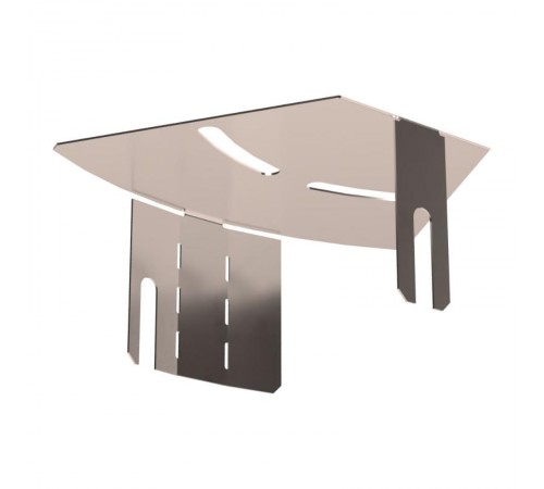 Крышка угла горизонтального изменяемого 0-45 градусов Стандарт INOX (AISI 409) 100  PR16.3666  Промрукав