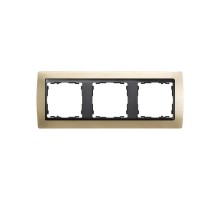 Simon 82 Рамка декоративная, 3 поста, S82, шампань-графит  82834-34  Simon