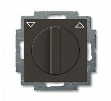 ABB Basic 55 Шато (чёрный) Выключатель жалюзийный поворотный без фиксации  1101-0-0929   2CKA001101A0929  ABB