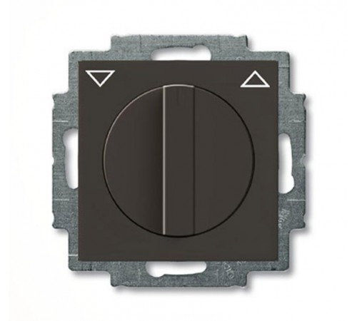 ABB Basic 55 Шато (чёрный) Выключатель жалюзийный поворотный без фиксации  1101-0-0929   2CKA001101A0929  ABB