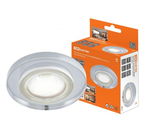 Светильник точечный встраиваемый под лампу СВ 03-05 MR16 50Вт G5.3 зеркальный/хром  SQ0359-0055  TDM