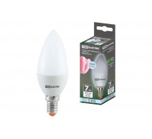 Лампа светодиодная LED 7Вт E14 230В 4000К FС37 свеча  SQ0340-0175  TDM