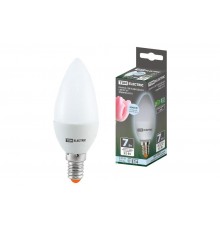 Лампа светодиодная LED 7Вт E14 230В 4000К FС37 свеча  SQ0340-0175  TDM