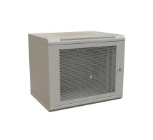 WR-TW-1566-SD-RAL7035 Шкаф настенный 19-дюймовый (19"), 15U, 775x600х600мм, перфор. метал. дверь с замком, цвет серый (RAL 7035)  521269  WRLine