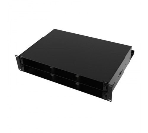 Оптическая полка выдвижная, без лицевой панели, неукомплектованная, 2U, черная  RNFPE2U48  DKC