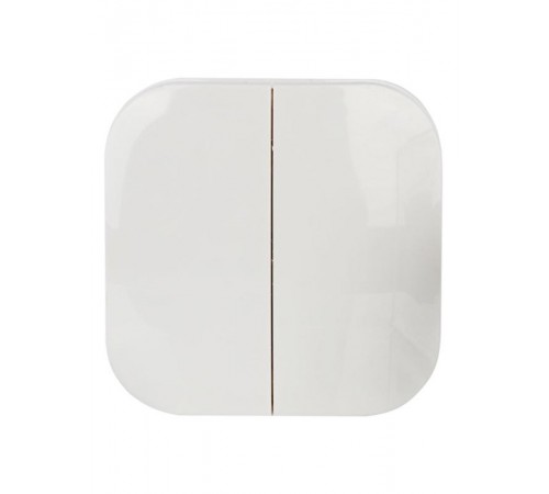 GLORY белый Выключатель 2-клавишный О/У 10А ВС20-2-0-ХБ  EVH20-K01-10  IEK