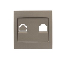 Валенсия лицевая панель розетки RJ-45 1-местная кашемир EKF PROxima   ESK01-L-035-40   EKF