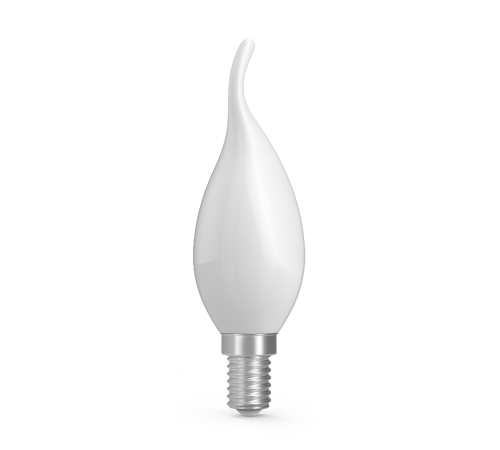 Лампа светодиодная   Basic Filament Свеча на ветру 4,5W 380lm 2700К Е14 milky  LED 1/10/50  1045115  Gauss