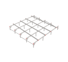 Опорная конструкция для установки оборудования TECHNORAPTOR 3500х3500  KM-TR-SSEI-3500-3500  КМ - профиль