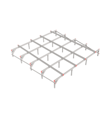 Опорная конструкция для установки оборудования TECHNORAPTOR 3500х3500  KM-TR-SSEI-3500-3500  КМ - профиль