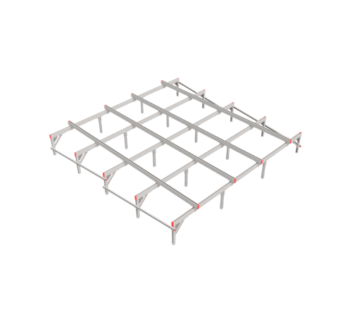 Опорная конструкция для установки оборудования TECHNORAPTOR 3500х3500  KM-TR-SSEI-3500-3500  КМ - профиль
