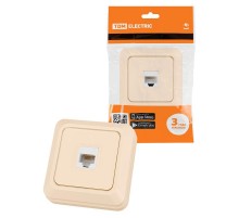 Розетка компьютерная (RJ-45) открытой установки IP20, сл. кость "Ладога"  SQ1801-0117  TDM