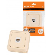 Розетка компьютерная (RJ-45) открытой установки IP20, сл. кость "Ладога"  SQ1801-0117  TDM