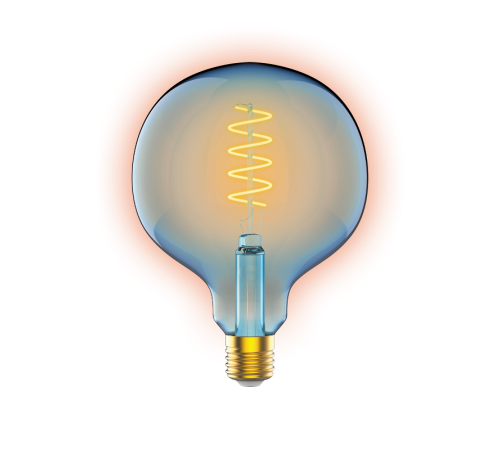 Лампа светодиодная LED Filament Flexible G125-C Sky Blue E27 5W 190lm 1800K 125*178mm 1/10  1013802105  Gauss