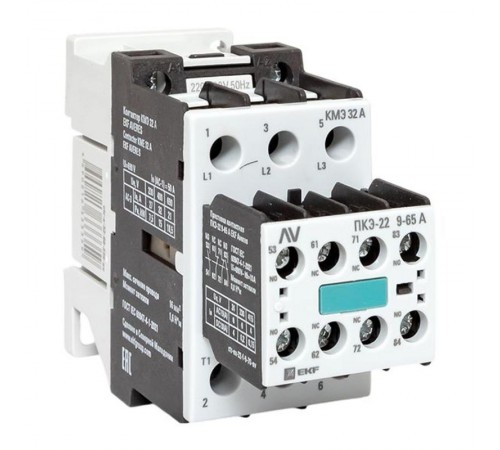 Комплект КМЭ 32А 230В АС с дополнительными контактами 2НО+2НЗ EKF AVERES  ctr-s-32-00-230-av-22  EKF