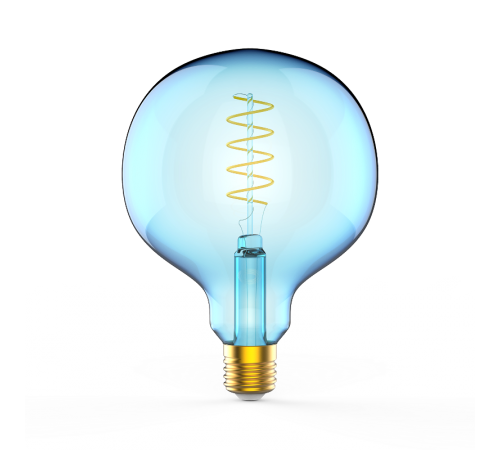 Лампа светодиодная LED Filament Flexible G125-C Sky Blue E27 5W 190lm 1800K 125*178mm 1/10  1013802105  Gauss