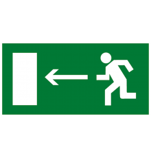 Знак эвакуационный E 04 "Направление к эвакуационному выходу налево" 100х200 мм, пленка самоклеящаяся  an-e-04  EKF