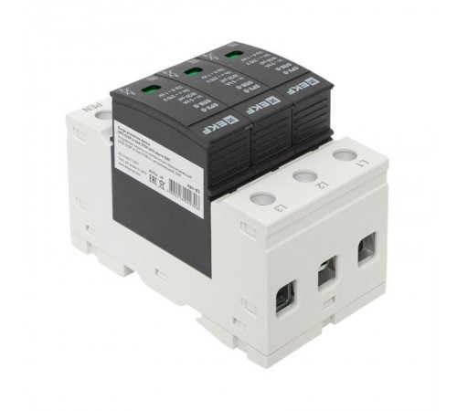 Ограничитель импульсных напряжений серии ОПВ-D/3P In 5кА 230В (с сигнализацией) EKF PROxima  opv-d3  EKF