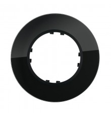 Рамка 1-постовая круглая из натурального темного стекла Vintage  889110-1  Ecoplast