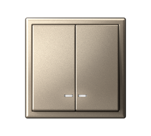 ArtGallery Шампань Выключатель 2-клавишный с подсветкой, сх.5а, 10АХ, механизм  GAL000553  SE