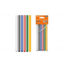 Клеевые стержни универсальные цветные, 7 мм x 100 мм, набор 6 шт, "Алмаз"   SQ1024-0508  TDM