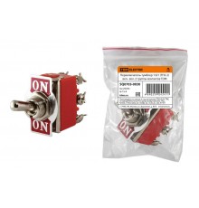 Переключатель-тумблер 1321 (ТП2-2) вкл.- вкл. 2 группы контактов  SQ0703-0030  TDM