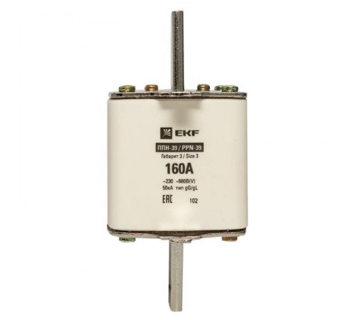 Плавкая вставка ППН-39 630/160А габарит 3  fus-39/630/160  EKF